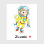 Monkey als Astronaut Sticker (Vel)