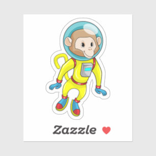 Monkey als Astronaut Sticker
