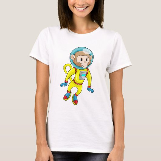 Monkey als Astronaut T-shirt (Voorkant)