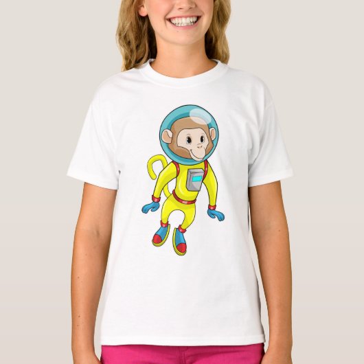 Monkey als Astronaut T-shirt (Voorkant)