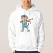Monkey als Mechanisch op Hip Hop Dance Dab Hoodie (Voorkant)