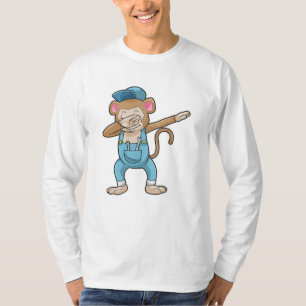 Monkey als Mechanisch op Hip Hop Dance Dab T-shirt
