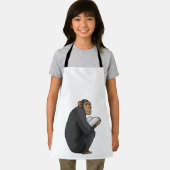 Monkey als Nerd met Boek Schort (Insitu)