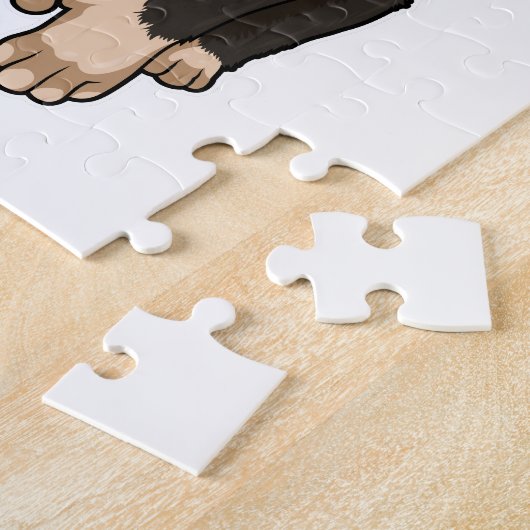 Monkey als politieagent met uniform legpuzzel (Zijkant)