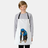 Monkey als politieagent met uniform schort (Gedragen)