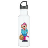 Monkey als secretaris van Bag Waterfles (Voorkant)