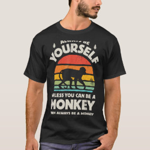 Monkey altijd Be Yourself Retro 70s Mannen Wo T-shirt