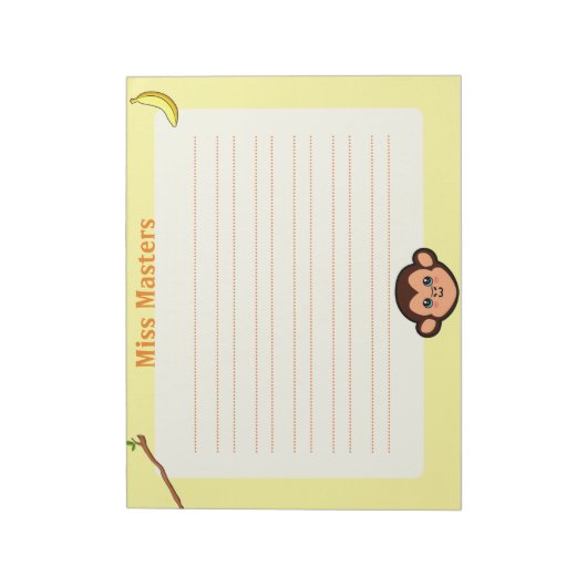 Monkey Animal Getuigde persoonlijke notebooks Notitieblok (Linkerzijde)