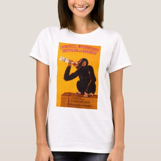  Monkey Anisetta Evangelisti Liquor Poster T-shirt (Voorkant)