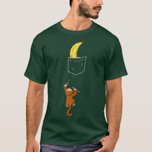 Monkey Ape Chimpanzee Orangutan Pocket  T-shirt