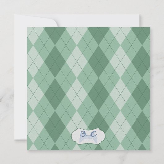 Monkey Argyle Patroon Kaart (Achterkant)