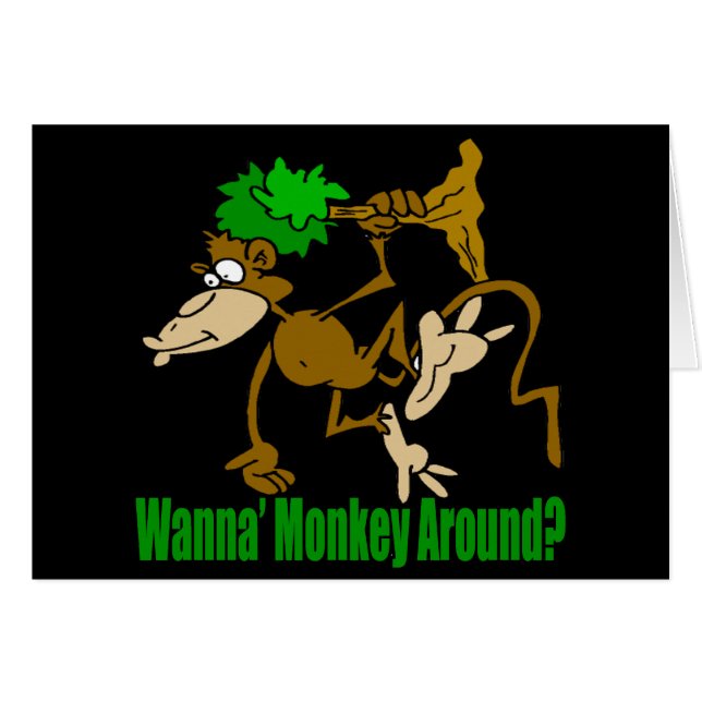 Monkey Around Funny T-shirts Gifts (Voorkant Horizontaal)