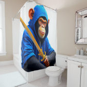 Monkey Art Douchegordijn (In situ)