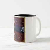 Monkey art Mug Tweekleurige Koffiemok (Voorkant rechts)