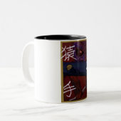 Monkey art Mug Tweekleurige Koffiemok (Voorkant links)