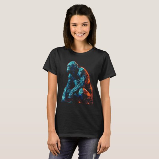 Monkey artwork - animal art zoo gorilla t-shirt (Voorkant volledig)