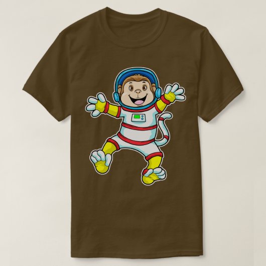 Monkey as Astronaut in pak with Helmet T-shirt (Design voorkant)