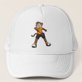 Monkey as Tennis player with Tennis racket Trucker Pet (Voorkant)