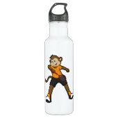 Monkey as Tennis player with Tennis racket Waterfles (Voorkant)