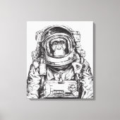 Monkey Astronaut Canvas Afdruk (Voorkant)