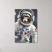 Monkey Astronaut Canvas Print (Voorkant)