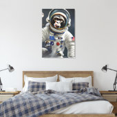 Monkey Astronaut Canvas Print (Insitu (Slaapkamer))