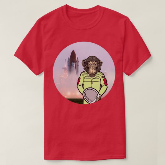 Monkey Astronaut Crew T-shirt (Design voorkant)