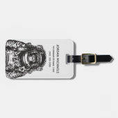 Monkey Astronaut | Jouw namen toevoegen Bagagelabel (Voorkant horizontaal)