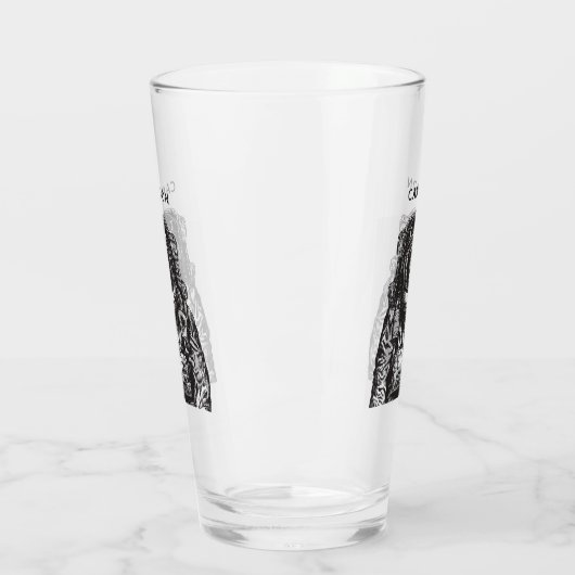 Monkey Astronaut | Jouw namen toevoegen Glas (Links)