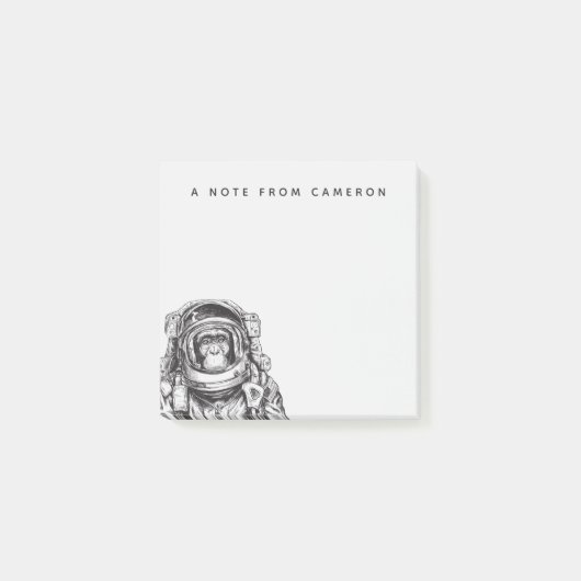 Monkey Astronaut | Jouw namen toevoegen Post-it® Notes (Voorkant)