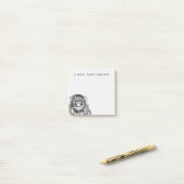 Monkey Astronaut | Jouw namen toevoegen Post-it® Notes (Op bureau)