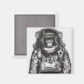 Monkey Astronaut Magneet (Voorkant / Achterkant)