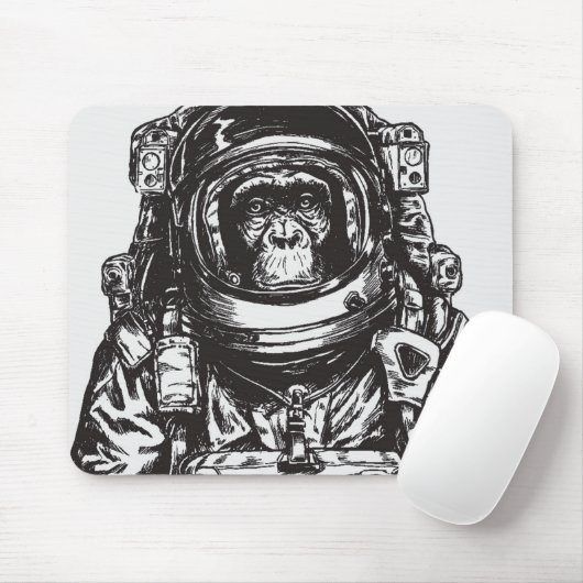 Monkey Astronaut Muismat (Met muis)