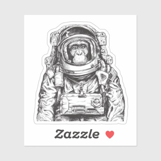 Monkey Astronaut Sticker (Vel)