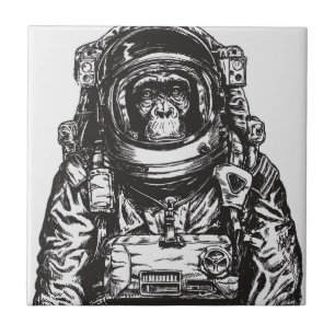 Monkey Astronaut Tegeltje