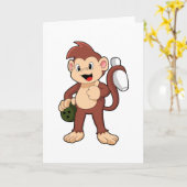 Monkey at Bowling with Bowling Kaart (Gele Bloem)