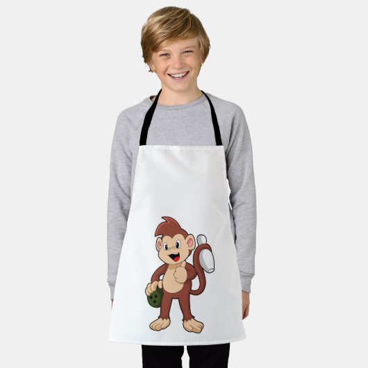 Monkey at Bowling with Bowling Schort (Gedragen)