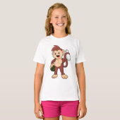 Monkey at Bowling with Bowling T-shirt (Voorkant volledig)