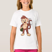 Monkey at Bowling with Bowling T-shirt (Voorkant)