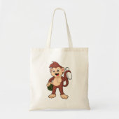 Monkey at Bowling with Bowling Tote Bag (Voorkant)