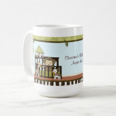 Monkey Baby in wieg oerwoud safari CA-Blue Mok (Voorkant links)