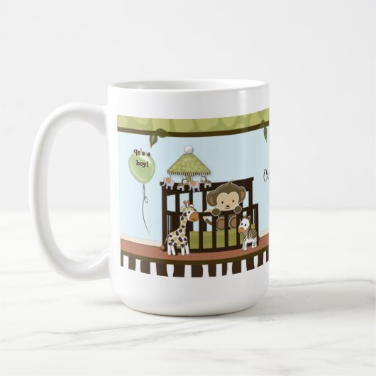 Monkey Baby in wieg oerwoud safari CA-Blue Mok (Links)