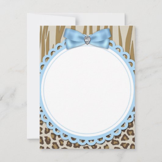 Monkey Baby shower Bedankt kaarten (Achterkant)