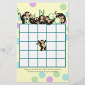 Monkey Baby shower Bingo (Voorkant)