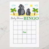 Monkey baby shower bingo card (Voorkant)