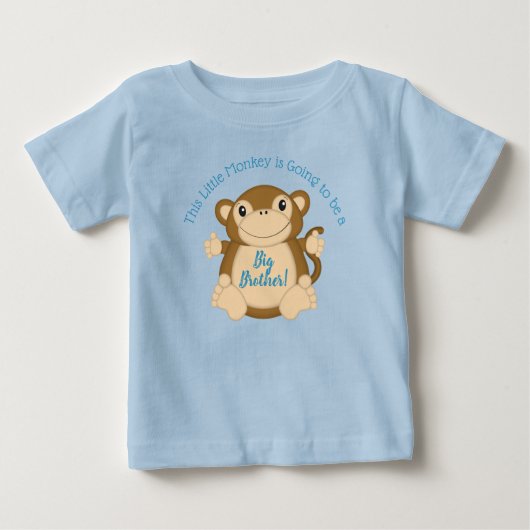 Monkey Baby shower Blue (Voorkant)