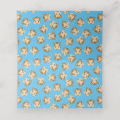 Monkey Baby shower Blue Plaatskaartje (Binnenkant ongevouwen)