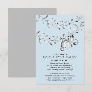Monkey Baby shower Boek voor Baby Kaart