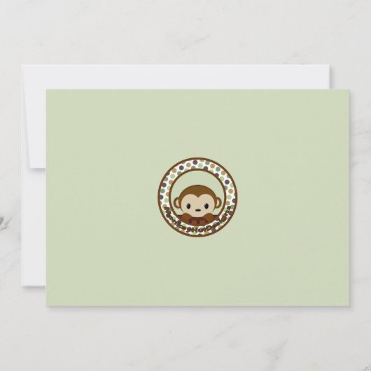 MONKEY Baby shower call Mod Pod Pop Wieg MPP Kaart (Achterkant)