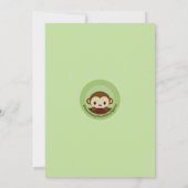 MONKEY Baby shower Calls Polka Dot GREEN MPP3 Kaart (Achterkant)